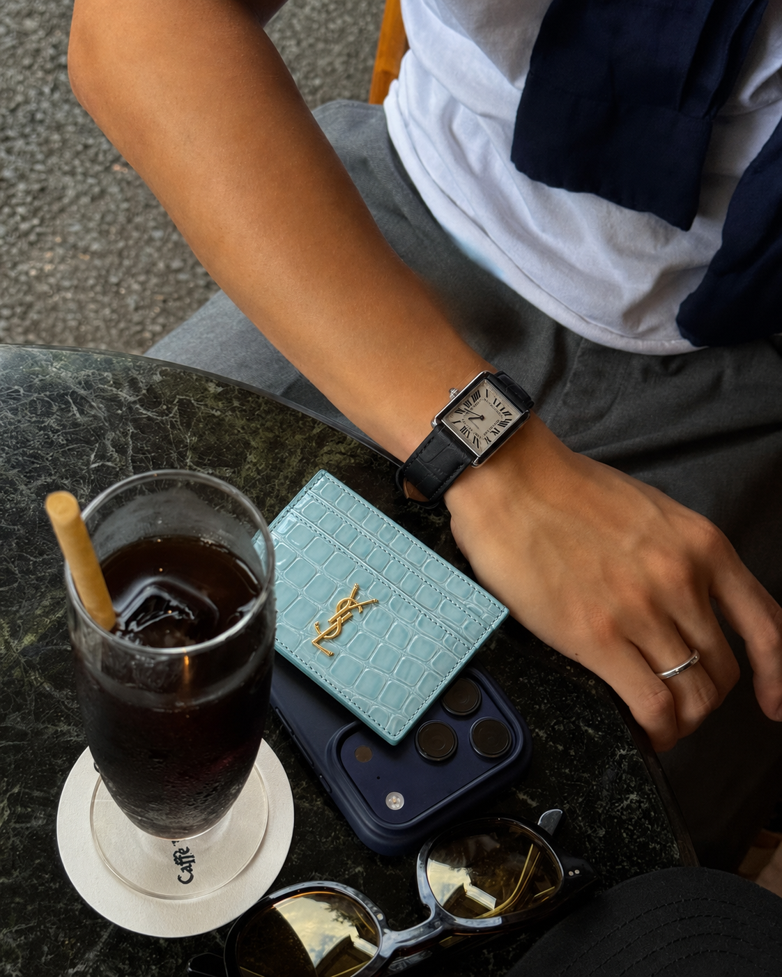 Card-Holder YSL SkyBlue