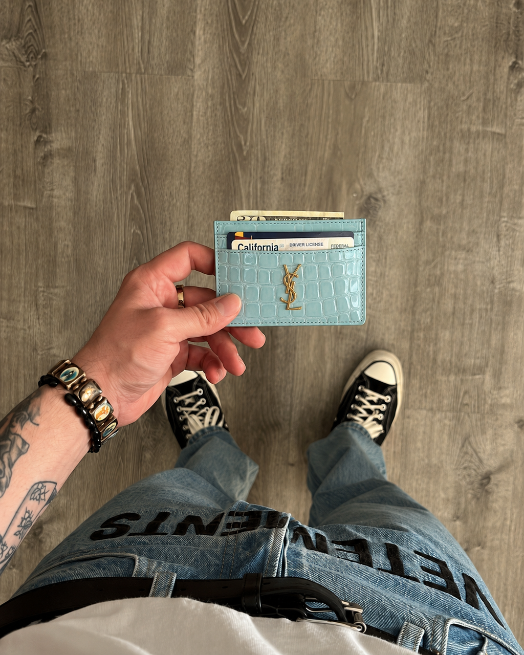 Card-Holder YSL SkyBlue