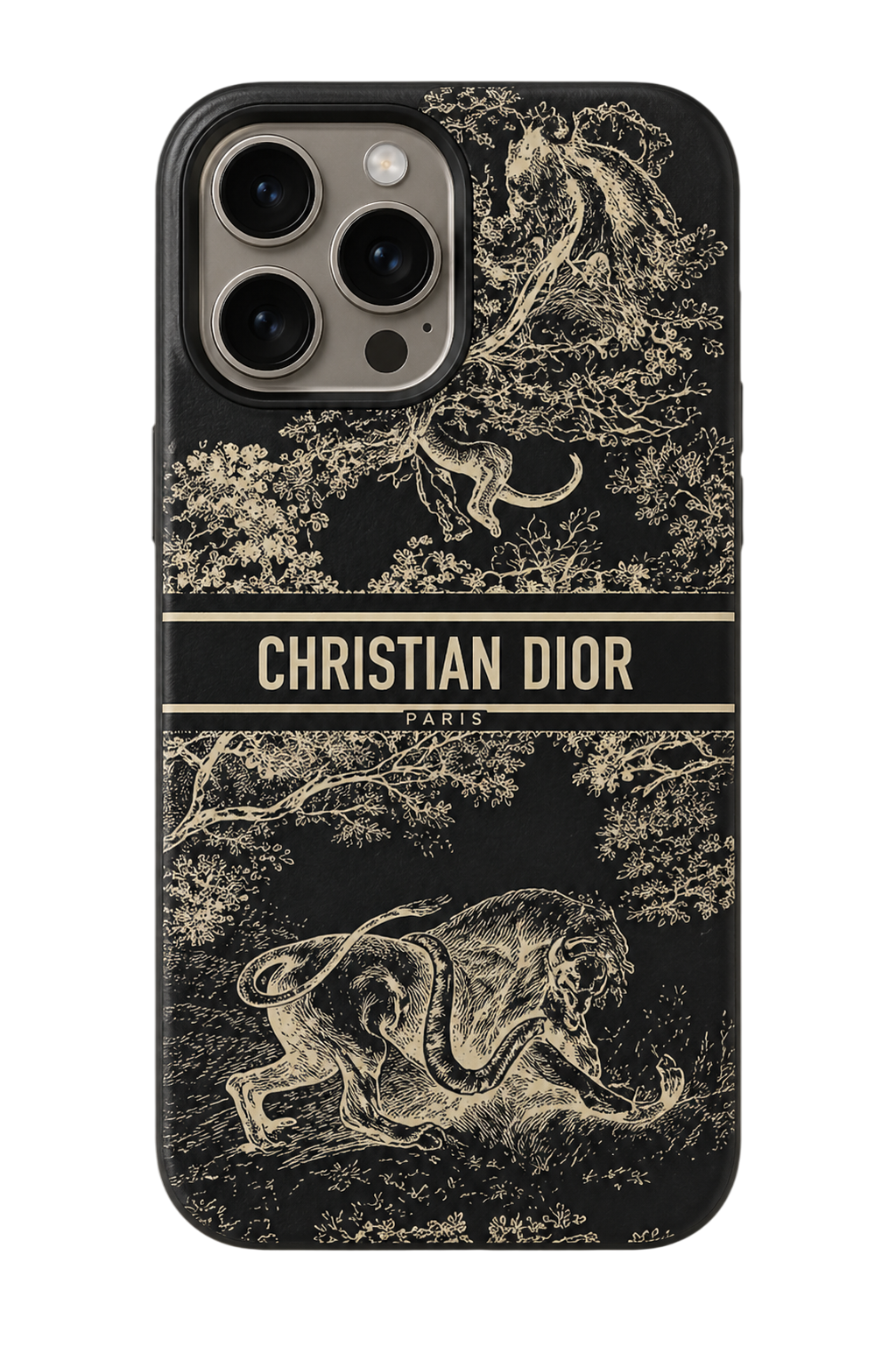 Coque Dior Black & Gold